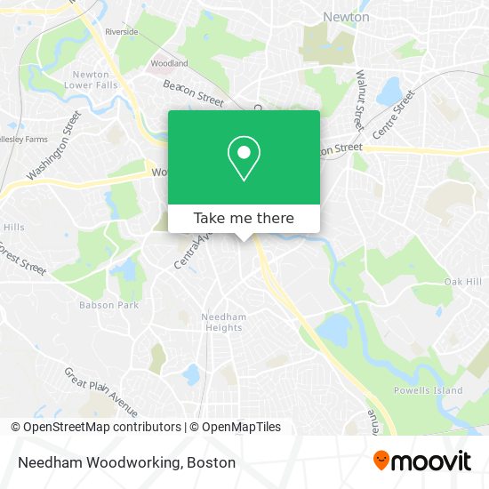 Needham Woodworking map