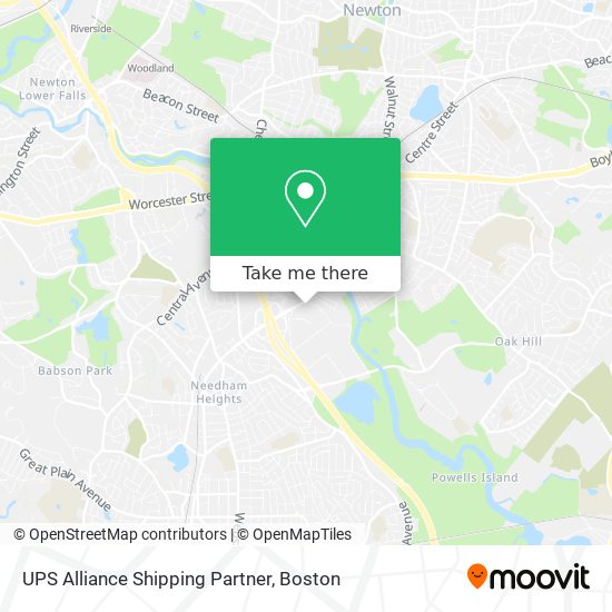 Mapa de UPS Alliance Shipping Partner