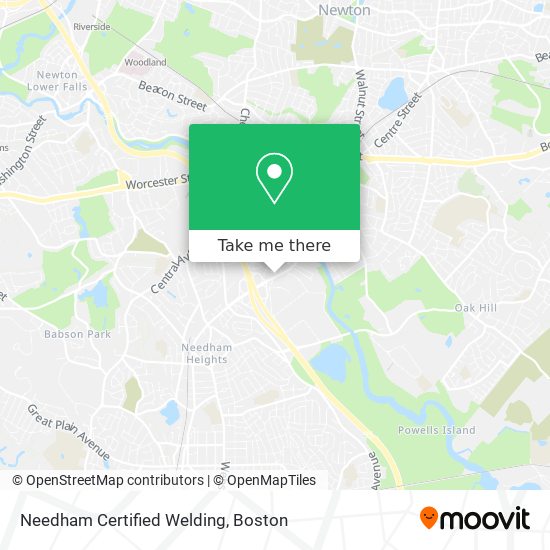 Needham Certified Welding map