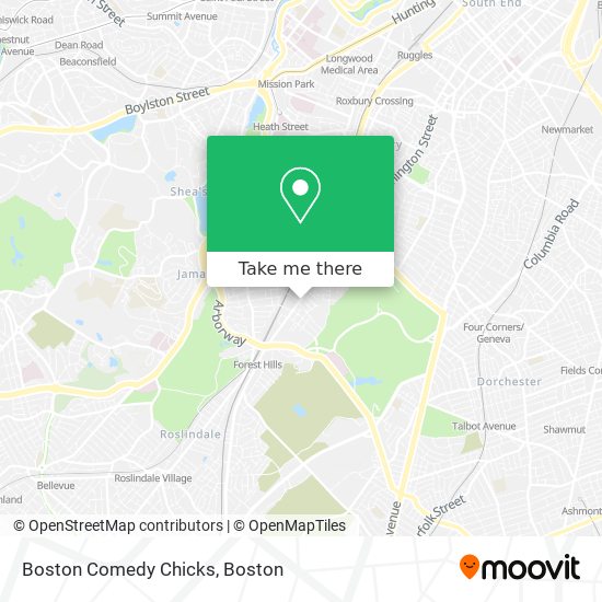Boston Comedy Chicks map