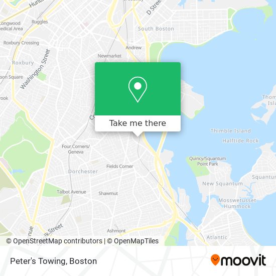 Peter's Towing map