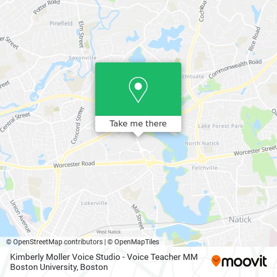 Mapa de Kimberly Moller Voice Studio - Voice Teacher MM Boston University