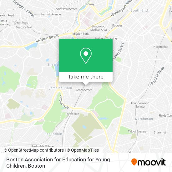 Mapa de Boston Association for Education for Young Children