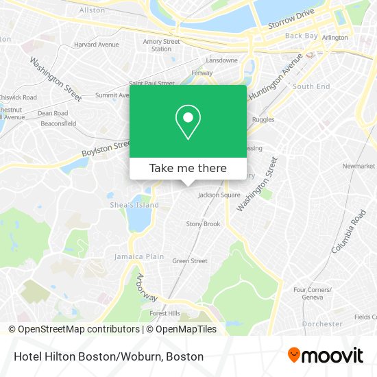 Mapa de Hotel Hilton Boston/Woburn