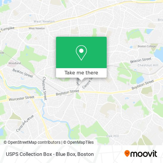 USPS Collection Box - Blue Box map