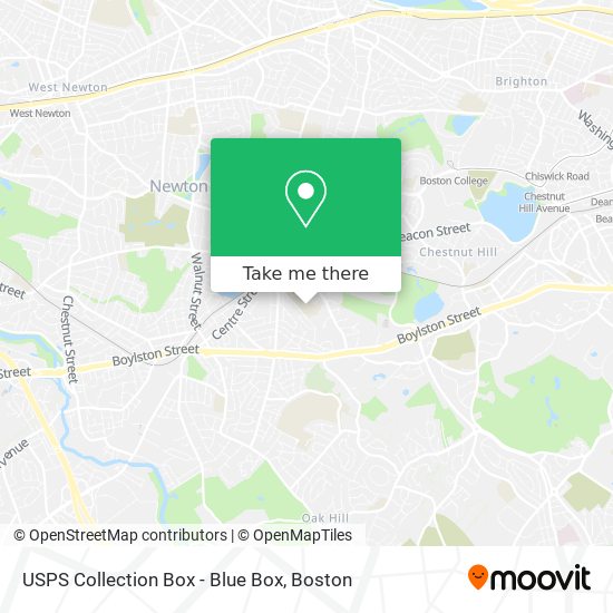 Mapa de USPS Collection Box - Blue Box