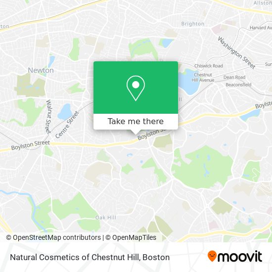 Natural Cosmetics of Chestnut Hill map