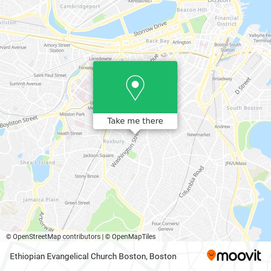 Mapa de Ethiopian Evangelical Church Boston