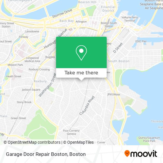 Mapa de Garage Door Repair Boston