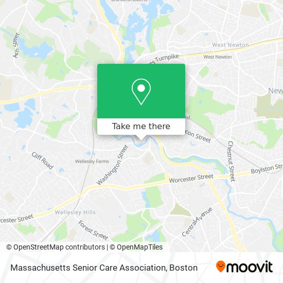 Massachusetts Senior Care Association map