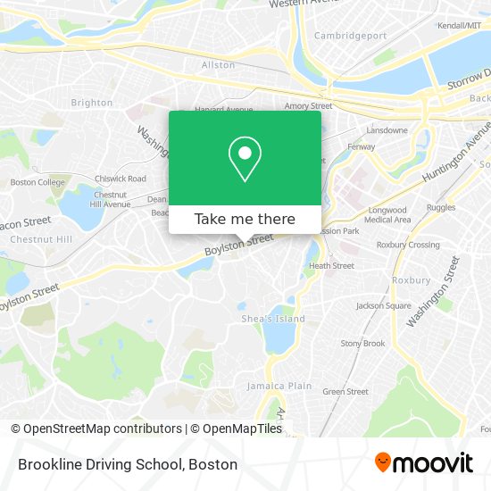 Brookline Driving School map