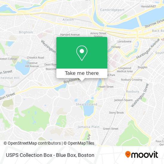 Mapa de USPS Collection Box - Blue Box