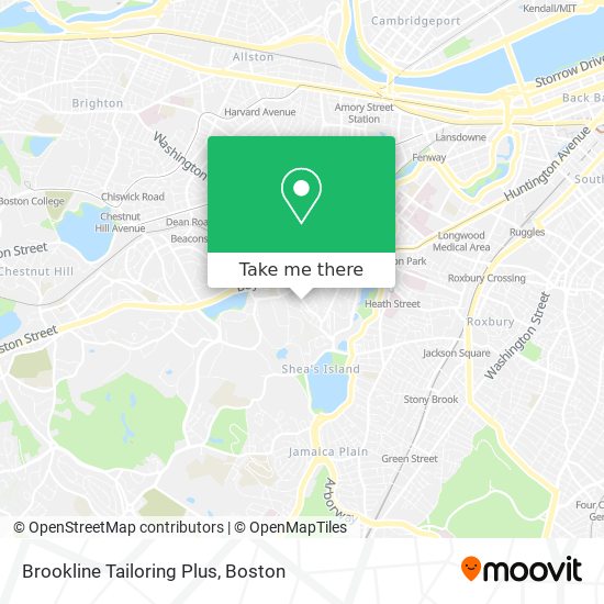 Mapa de Brookline Tailoring Plus