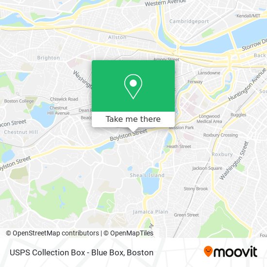 USPS Collection Box - Blue Box map