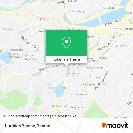 Mapa de Nutrition Boston