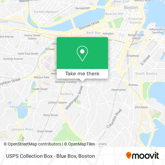 Mapa de USPS Collection Box - Blue Box