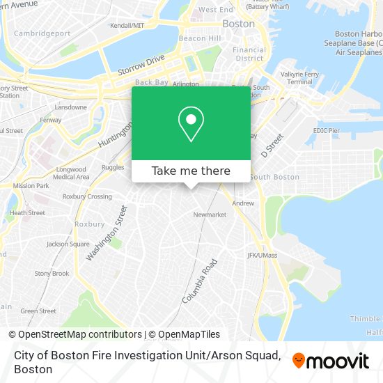 Mapa de City of Boston Fire Investigation Unit / Arson Squad