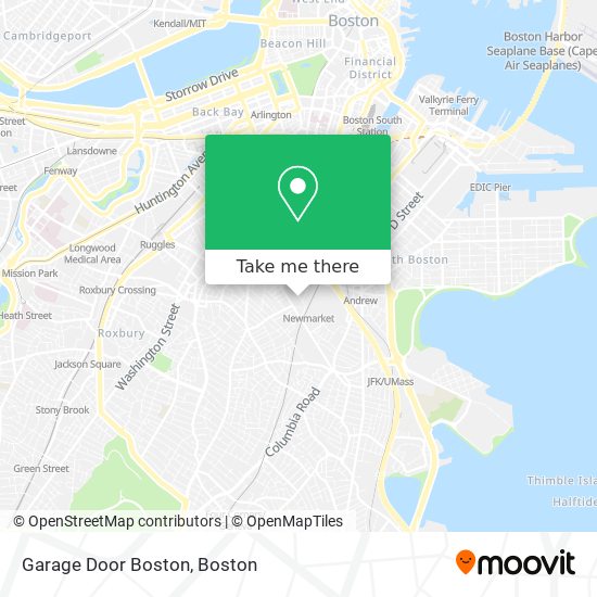 Mapa de Garage Door Boston