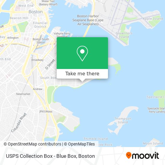 USPS Collection Box - Blue Box map