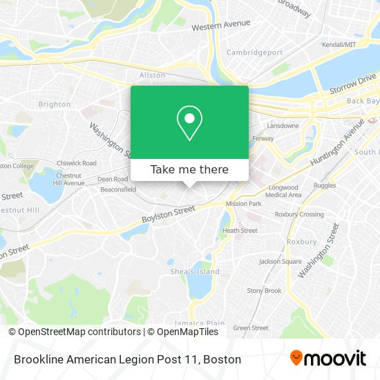 Brookline American Legion Post 11 map