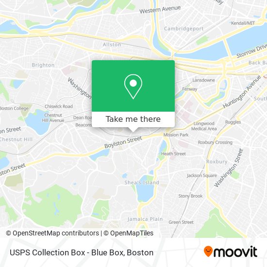 USPS Collection Box - Blue Box map