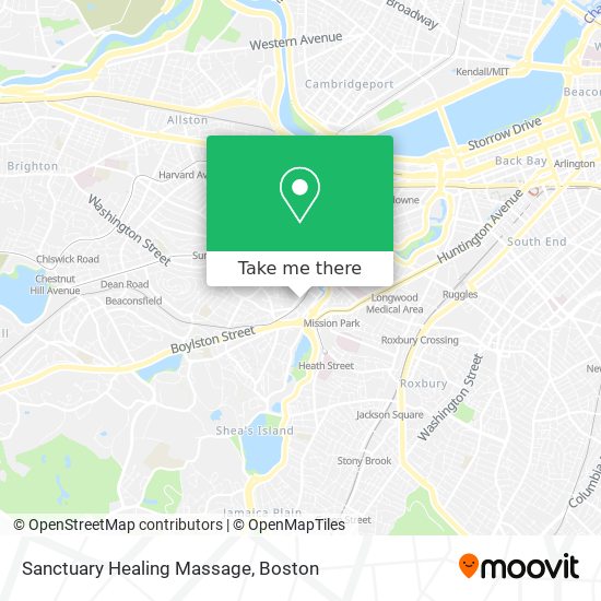 Sanctuary Healing Massage map