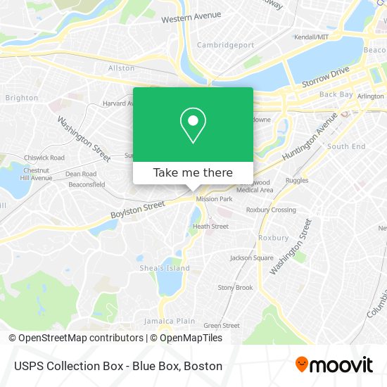 USPS Collection Box - Blue Box map