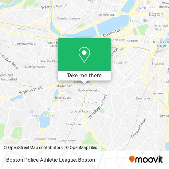 Boston Police Athletic League map