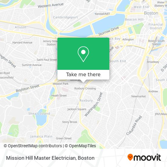 Mapa de Mission Hill Master Electrician