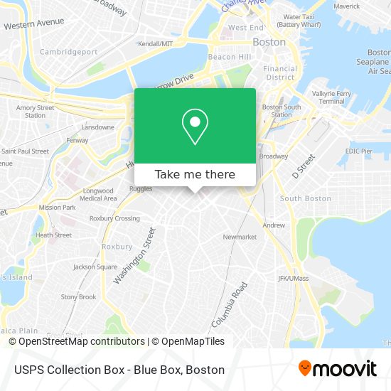 USPS Collection Box - Blue Box map