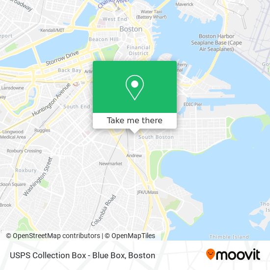 Mapa de USPS Collection Box - Blue Box