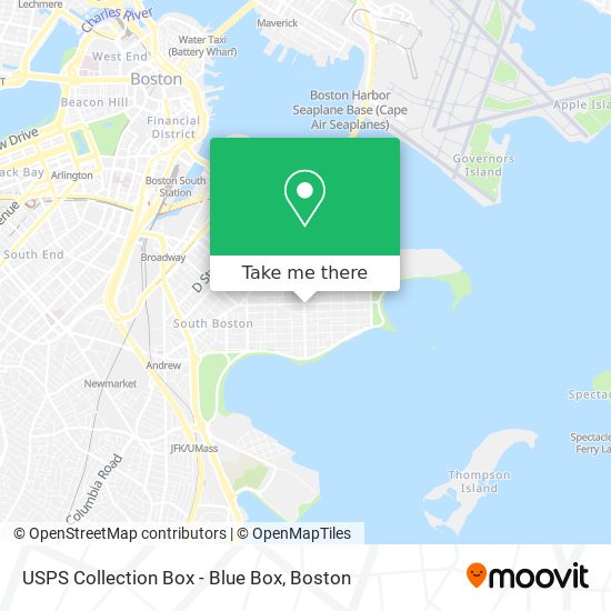 USPS Collection Box - Blue Box map