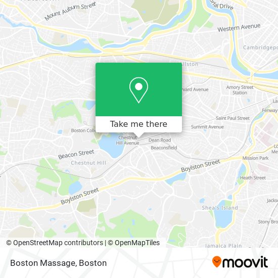 Mapa de Boston Massage