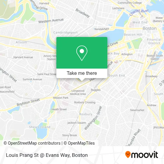 Louis Prang St @ Evans Way map