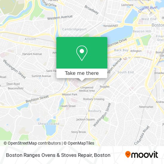 Boston Ranges Ovens & Stoves Repair map