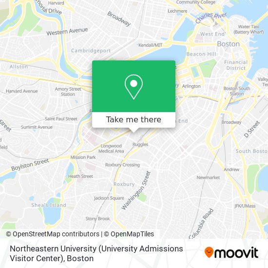Mapa de Northeastern University (University Admissions Visitor Center)