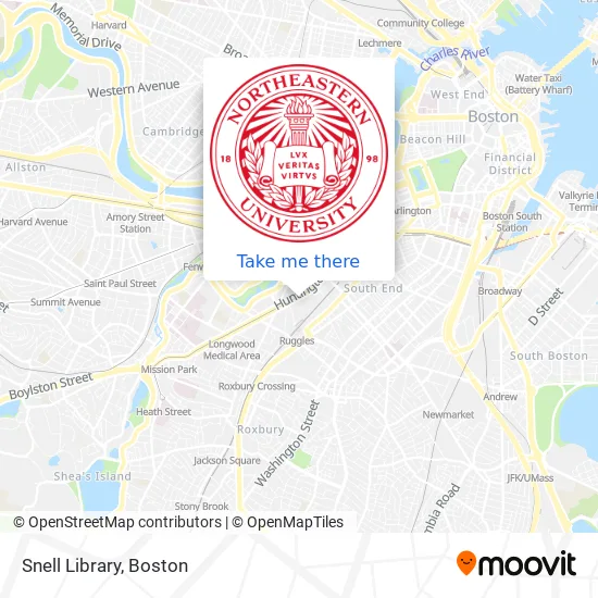 Mapa de Snell Library