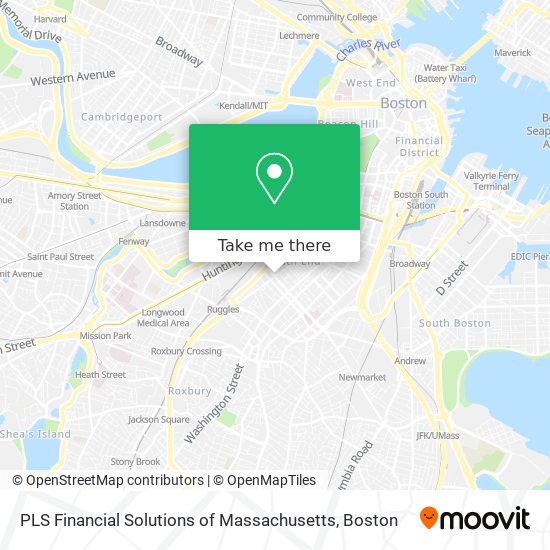 Mapa de PLS Financial Solutions of Massachusetts