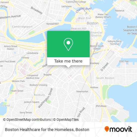 Mapa de Boston Healthcare for the Homeless