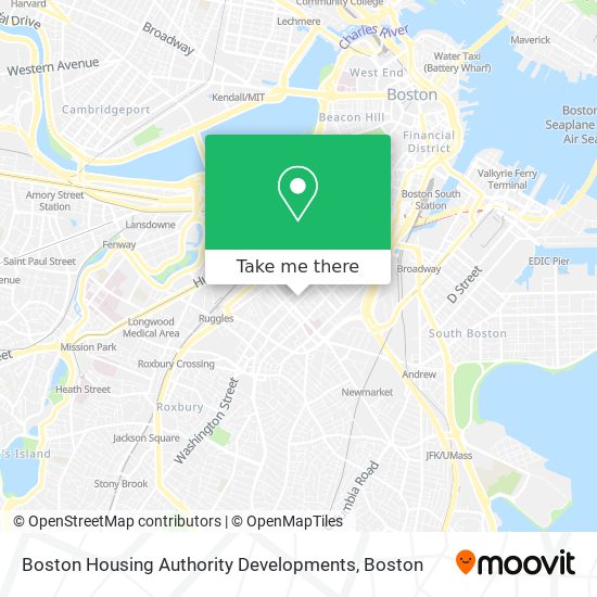 Boston Housing Authority Developments map