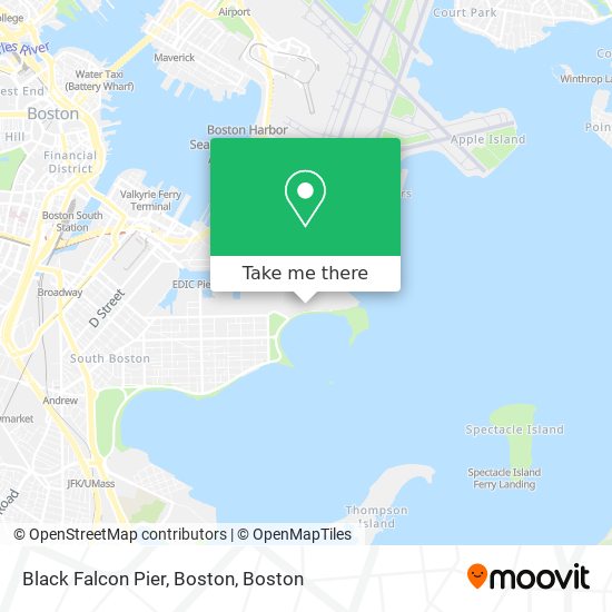 Mapa de Black Falcon Pier, Boston