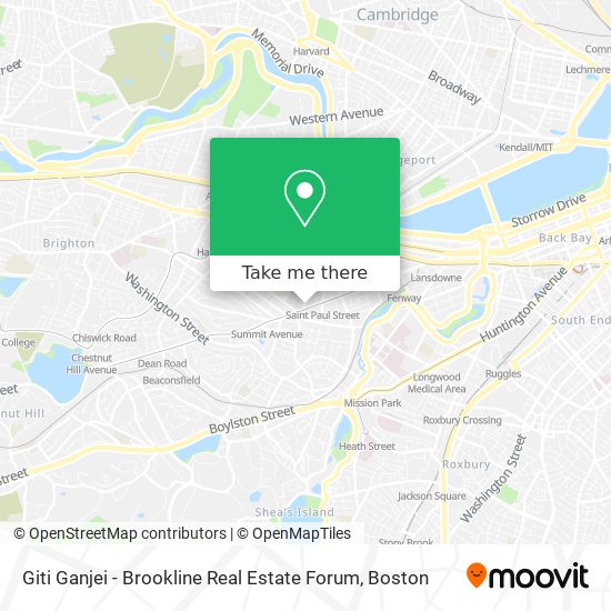 Mapa de Giti Ganjei - Brookline Real Estate Forum