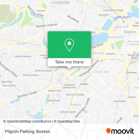 Pilgrim Parking map