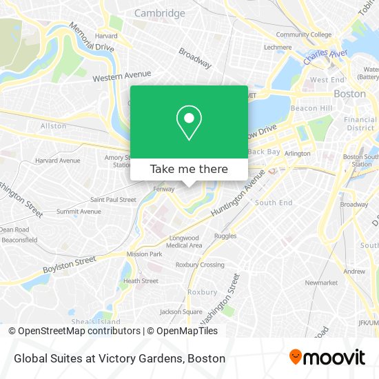 Global Suites at Victory Gardens map