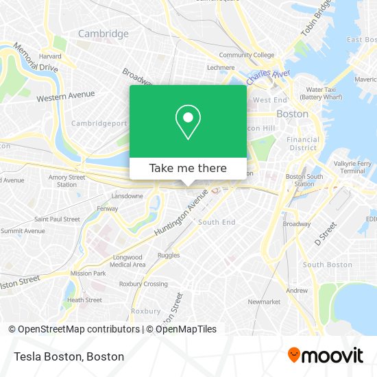 Mapa de Tesla Boston