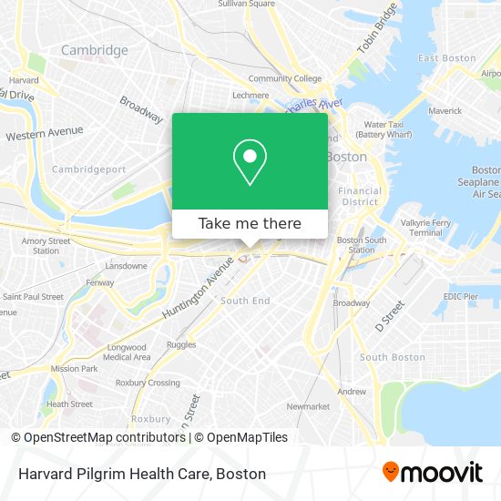 Harvard Pilgrim Health Care map