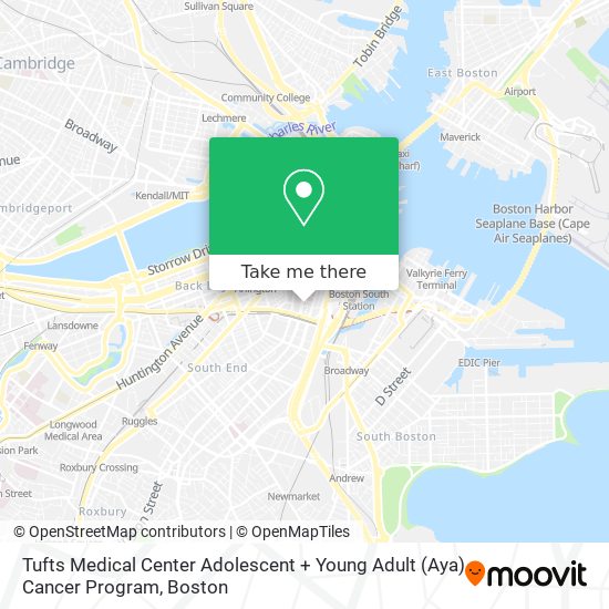 Tufts Medical Center Adolescent + Young Adult (Aya) Cancer Program map