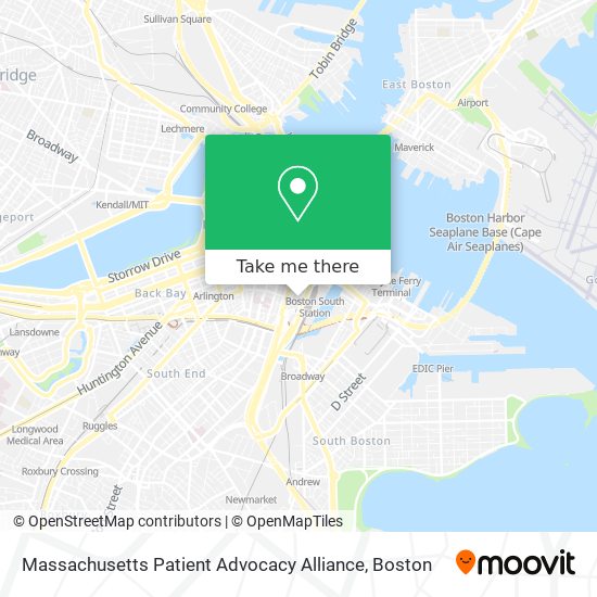 Mapa de Massachusetts Patient Advocacy Alliance