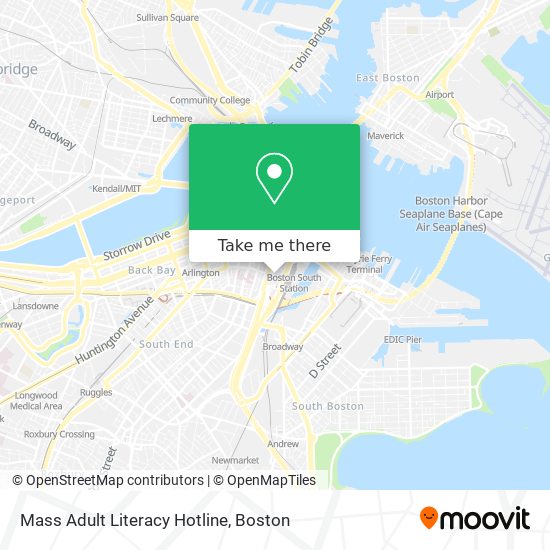 Mass Adult Literacy Hotline map