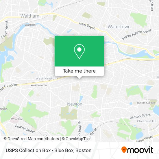 Mapa de USPS Collection Box - Blue Box